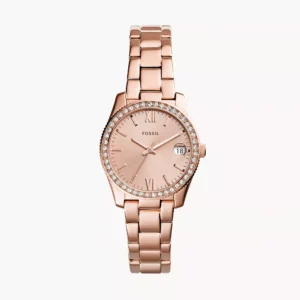Scarlette Three-Hand Date Rose-Gold-Tone Stainless Steel Watch