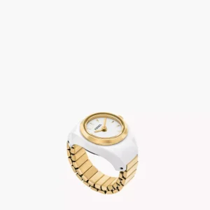 Watch Ring Two-Hand Gold-Tone Stainless Steel