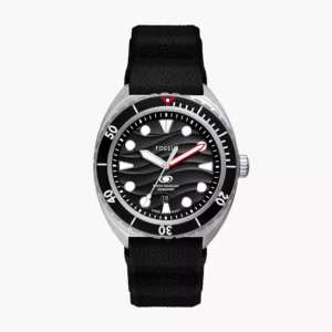 Breaker Three-Hand Date Black Silicone Watch