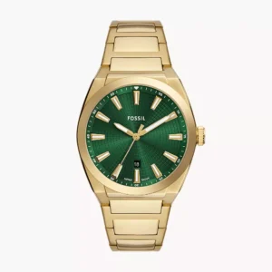 Everett Three-Hand Date Gold-Tone Stainless Steel Watch