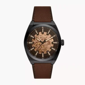 Everett Automatic Dark Brown LiteHide™ Leather Watch