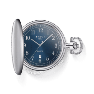 Tissot Savonnette Quartz Pocket Watch 48.5 mm – Blue Dial